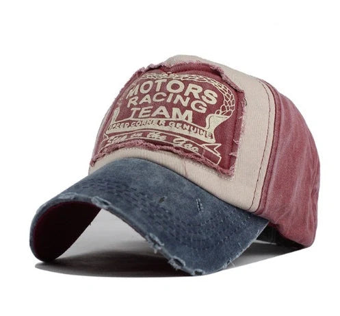Cotton Baseball Hip Hop Cap with extended visor in vibrant colours