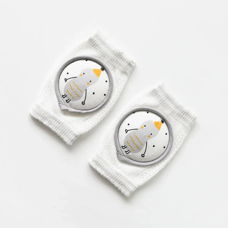 Breathable children's knee pads with cartoon animal designs for crawling protection
