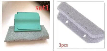 Creative Window Groove Cleaning Gap Brush Slot Cleaner with PP handle in beige, light grey, and blue