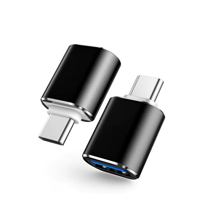 Type-C OTG adapter in black, silver and gold colour options for USB connectivity