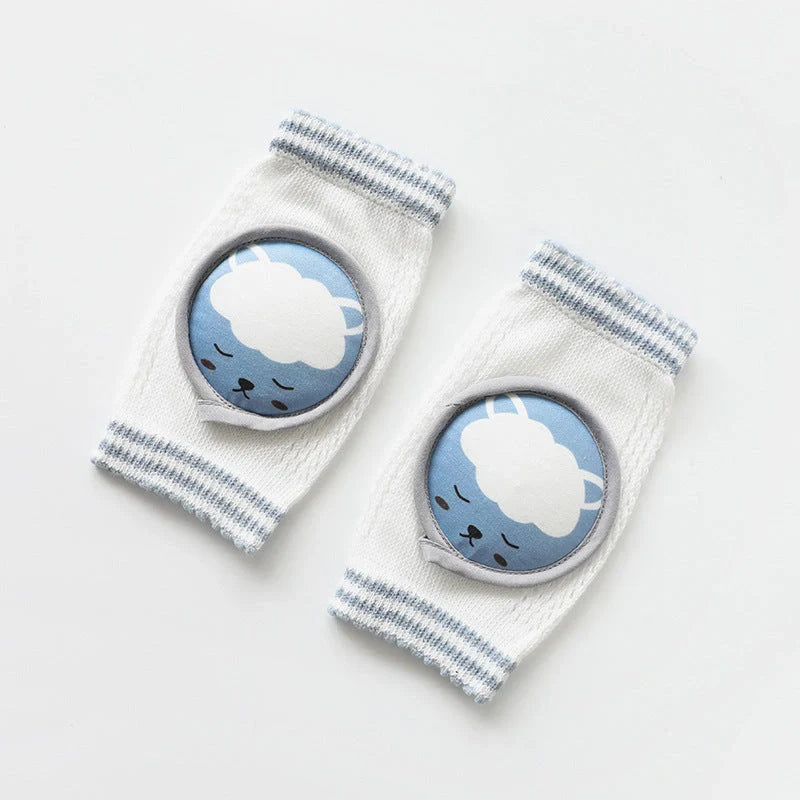 Breathable children's knee pads with cartoon animal designs for crawling protection