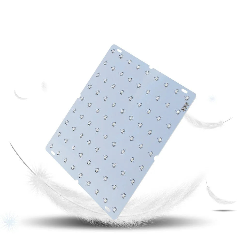 Aluminium LED plant grow light with hook for indoor fruits and vegetables, showing UK plug.