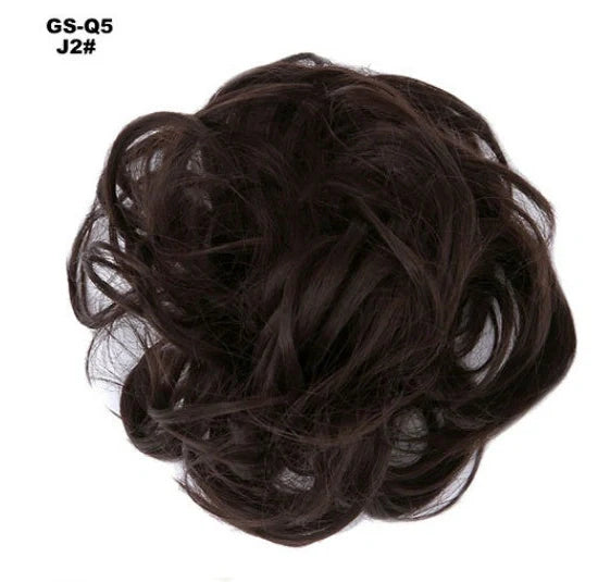 Hair ring wig in various colours from 1# to Burg, showing synthetic fibres and natural hairline for temporary styling