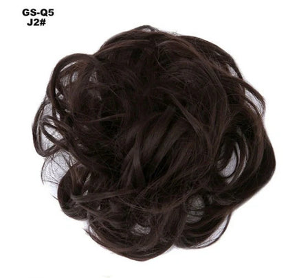 Hair ring wig in various colours from 1# to Burg, showing synthetic fibres and natural hairline for temporary styling