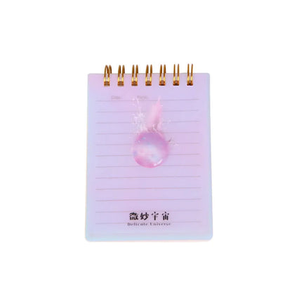 Rollover Coil Notebook in A7 size with spiral binding and PP cover, showing colour options and 80g paper