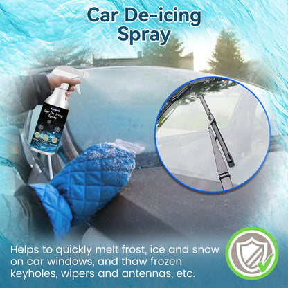 60ml car window deicing snow melting agent spray bottle measuring 13.8x9.3cm