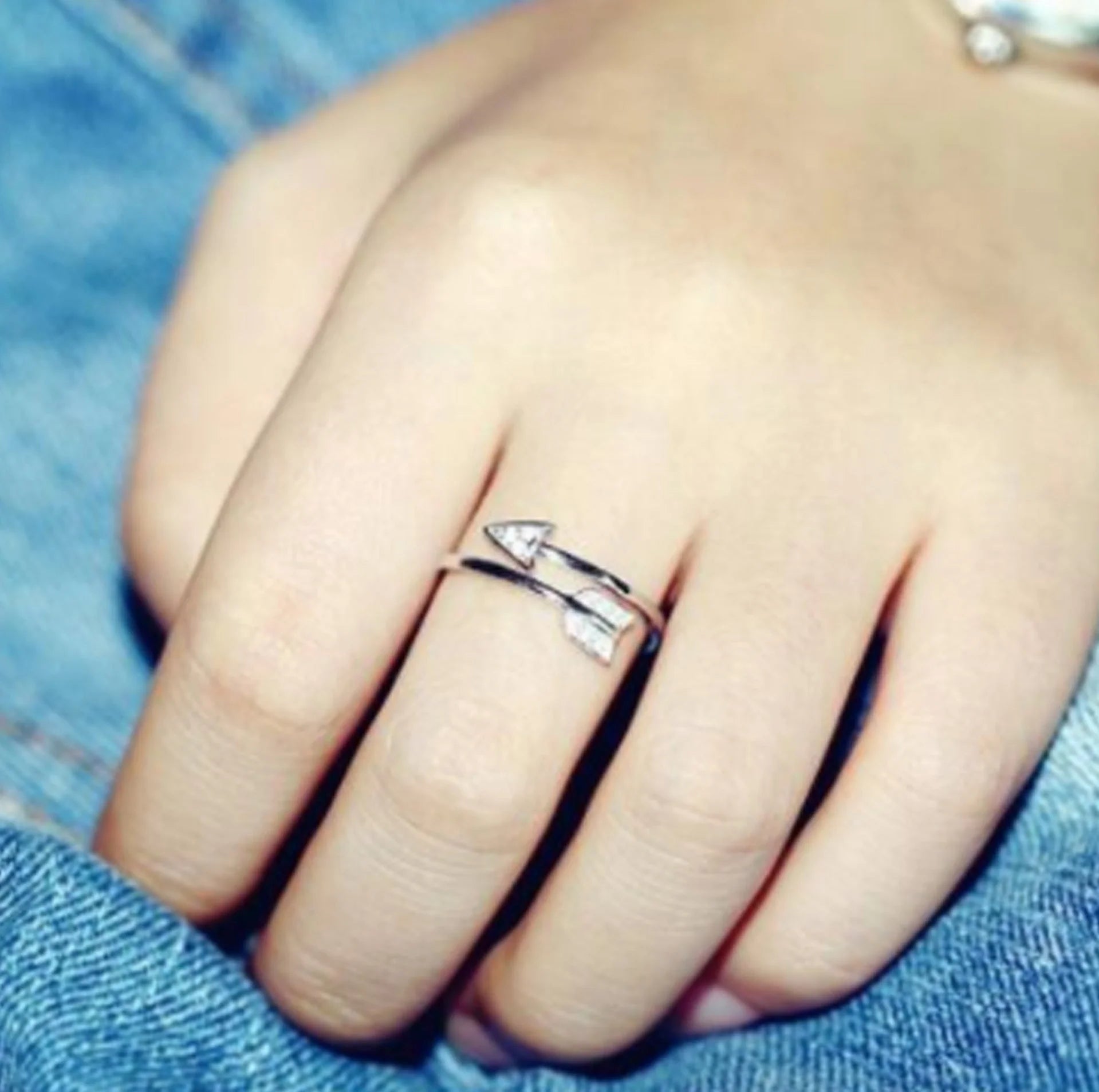 Diamond Arrow Ring in copper with distinctive arrow design