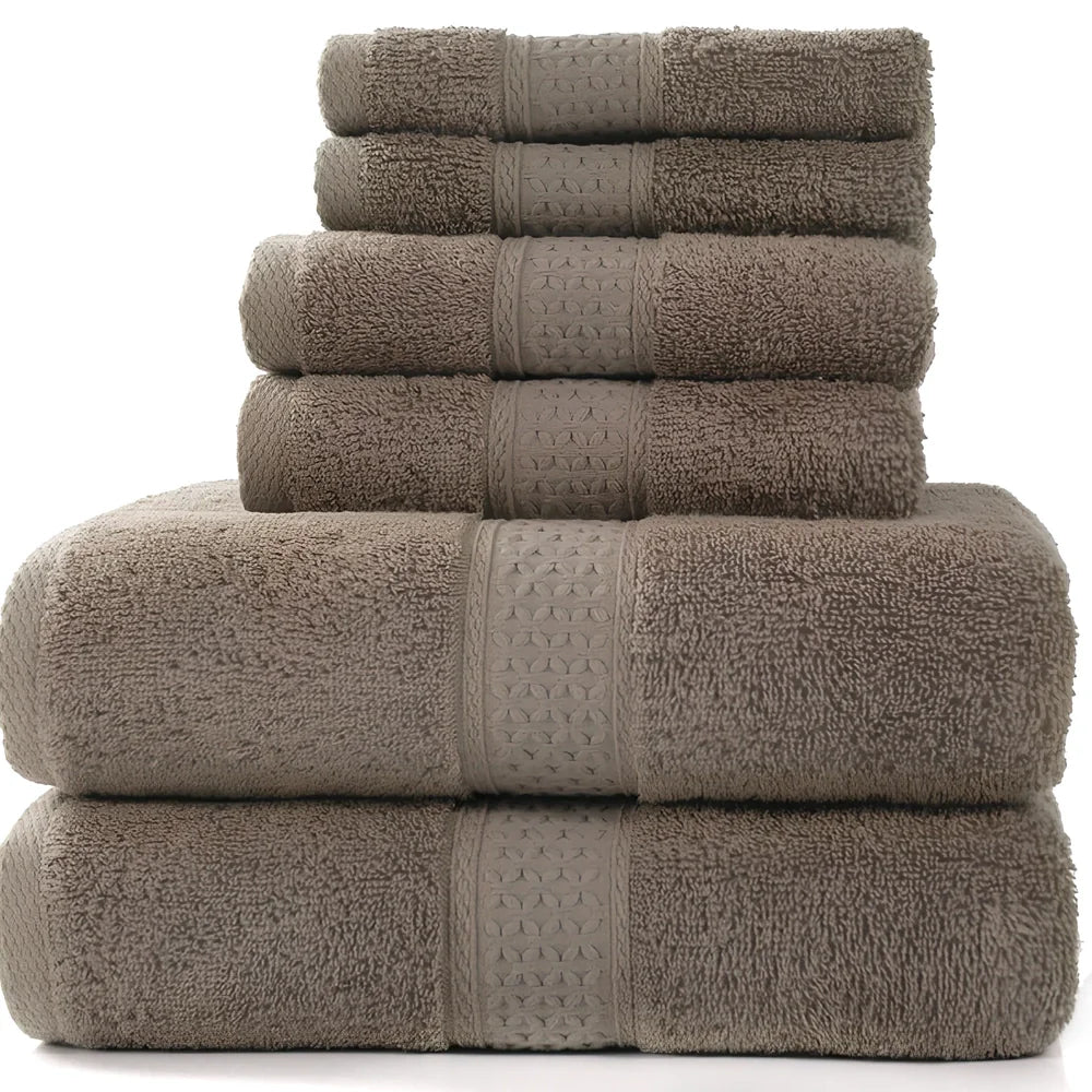Pure cotton towel set showing bath towel, towel, and square towel in bamboo green colour