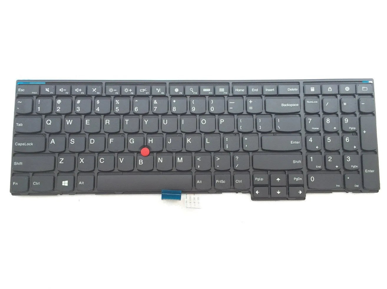 Black USB wired keyboard compatible with Lenovo ThinkPad E531, W541, T550, W550, and W550s laptops