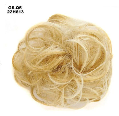 Hair ring wig in various colours from 1# to Burg, showing synthetic fibres and natural hairline for temporary styling