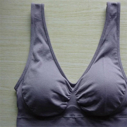Comfortable women's yoga sports bra top for workouts and fitness activities