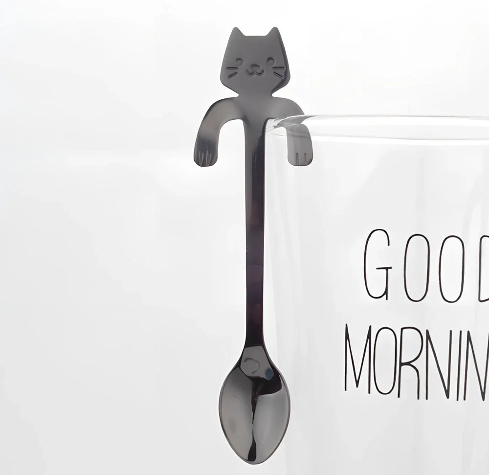 304 stainless steel coffee spoon with cartoon animal handle measuring 11.8cm long