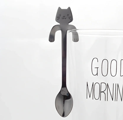 304 stainless steel coffee spoon with cartoon animal handle measuring 11.8cm long