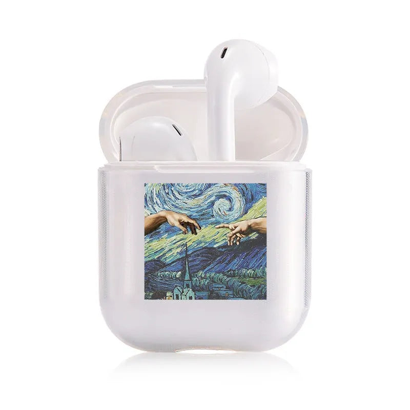Transparent plastic protective case for Apple AirPods and AirPods Pro headphones