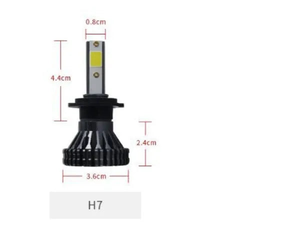 Car LED headlight bulb, 40W 3800lm 6000K, 9V-30V, custom COB lamp beads, single lamp