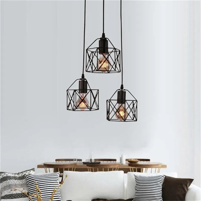 American country style decorative LED string lights with iron shade measuring 150x140mm