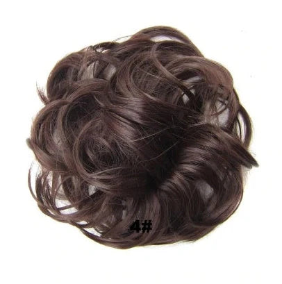 Hair ring wig in various colours from 1# to Burg, showing synthetic fibres and natural hairline for temporary styling