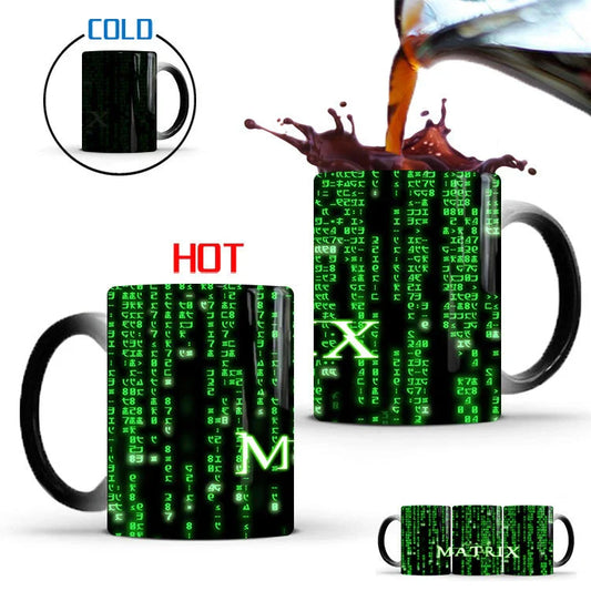 The Matrix Mug - A Captivating Color-Changing Ceramic Coffee Cup Inspired by the Iconic Sci-Fi Film