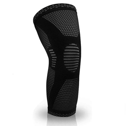 Knitted sports knee pads in green and black, sizes S to XL, for football, basketball, and more