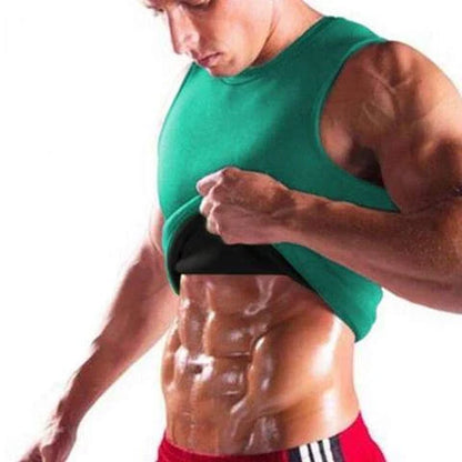 Men's neoprene sauna vest with logo for body shaping and slimming