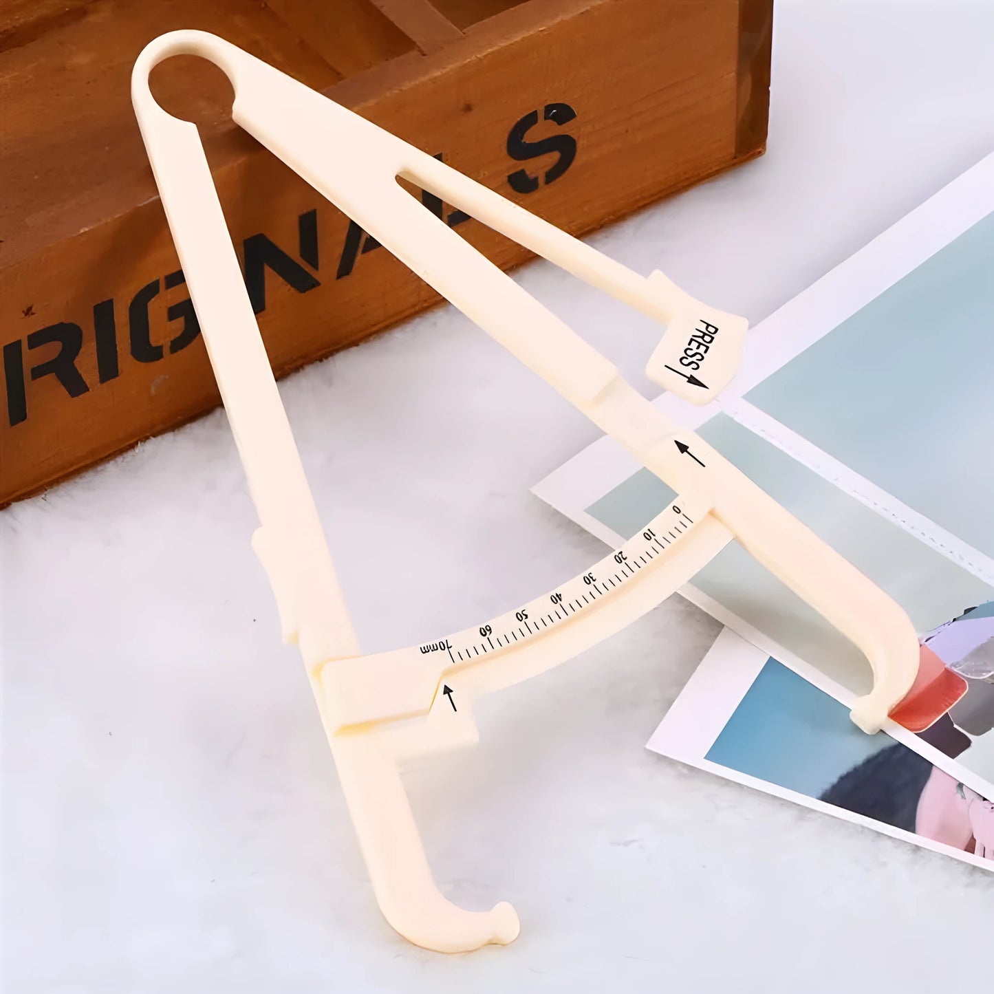 Acrylic fat caliper for body fat measurement with 200mm range