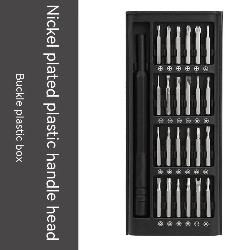 24-in-1 magnetic precision screwdriver set with chrome vanadium steel shaft and multiple 4mm bits