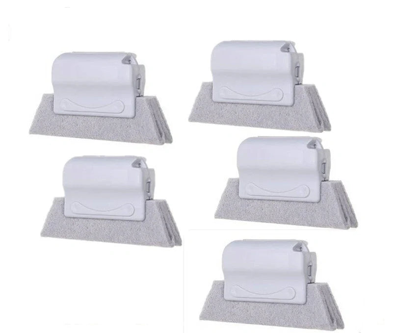 Creative Window Groove Cleaning Gap Brush Slot Cleaner with PP handle in beige, light grey, and blue