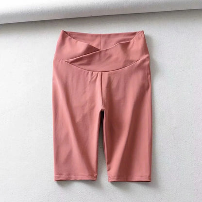 Cotton stretch pleated quick-drying fitness yoga pants in various colors
