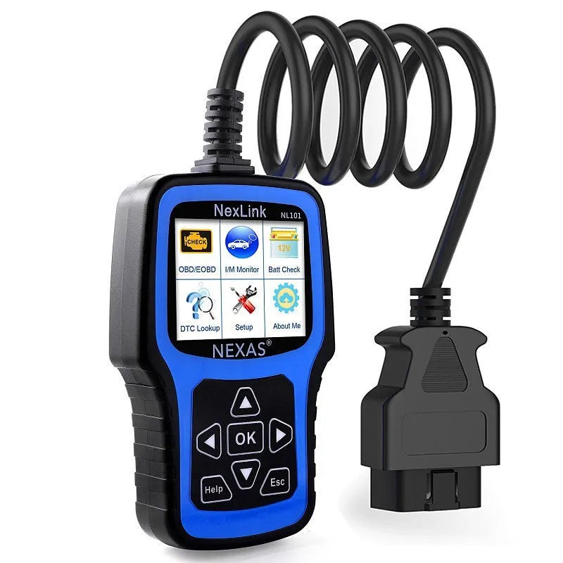 NexLink Car Diagnostic Scanner Nexas NL101 OBD2 Code Reader with Lifetime Free Updates for 2001+ Cars, Reads Live Data, Clears Check Engine Light, and Supports 9 Languages Including English, French, German, Spanish
