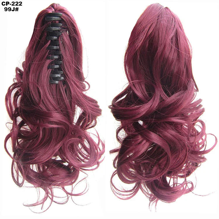 Stylish ponytail hair extension with natural-looking waves for a glamorous hairstyle