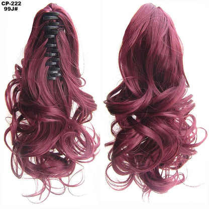 Stylish ponytail hair extension with natural-looking waves for a glamorous hairstyle