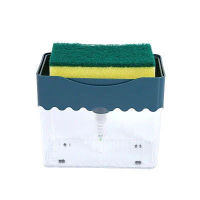 Stylish 2-in-1 sink caddy with liquid soap dispenser for streamlined kitchen organisation