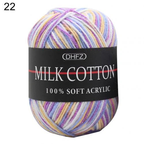 Vibrant multi-color jacquard knitting yarn for cosy handmade creations