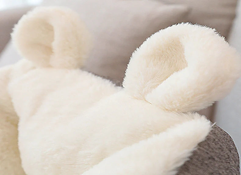 Cotton pet dog bed warming soft sleeping bag cushion in grey