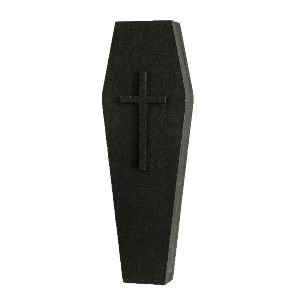 Wooden cross wall vase shelf in rustic style, dimensions 27cm by 9cm.