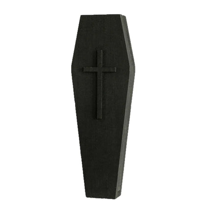 Wooden cross wall vase shelf in rustic style, dimensions 27cm by 9cm.