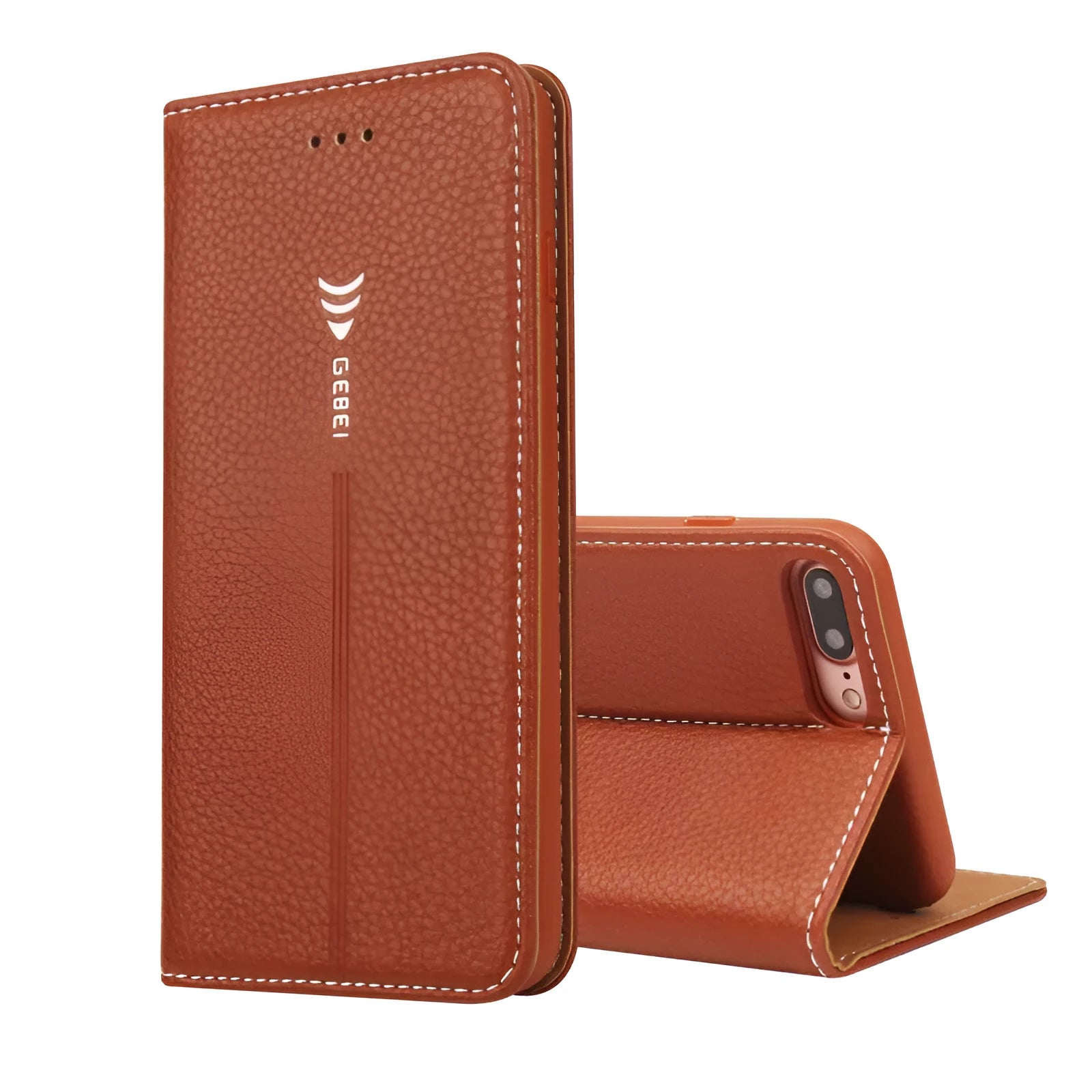 Business wallet phone case for iPhone with card slots in imported PU leather