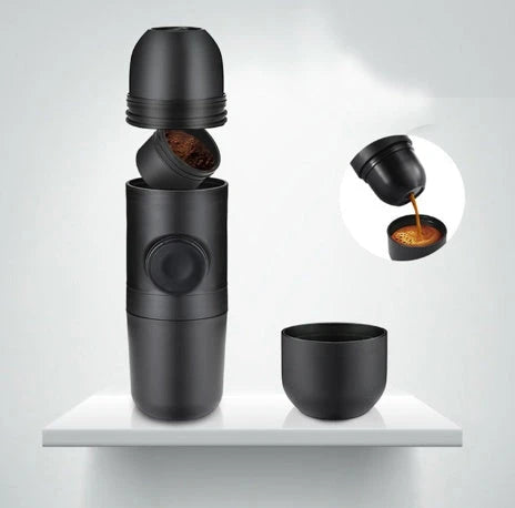 Compact Portable Manual Espresso Coffee Maker - Durable, Portable Coffee Brewer for Barista-Quality Drinks Anywhere