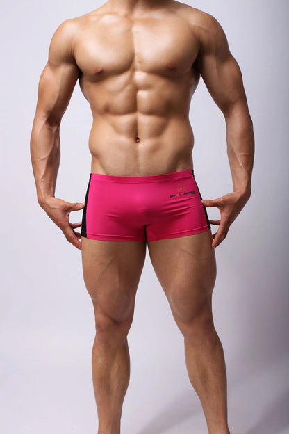 Men's boxer shorts wholesale trade underwear in sizes L M S and colours rose red, sky blue, black, and white