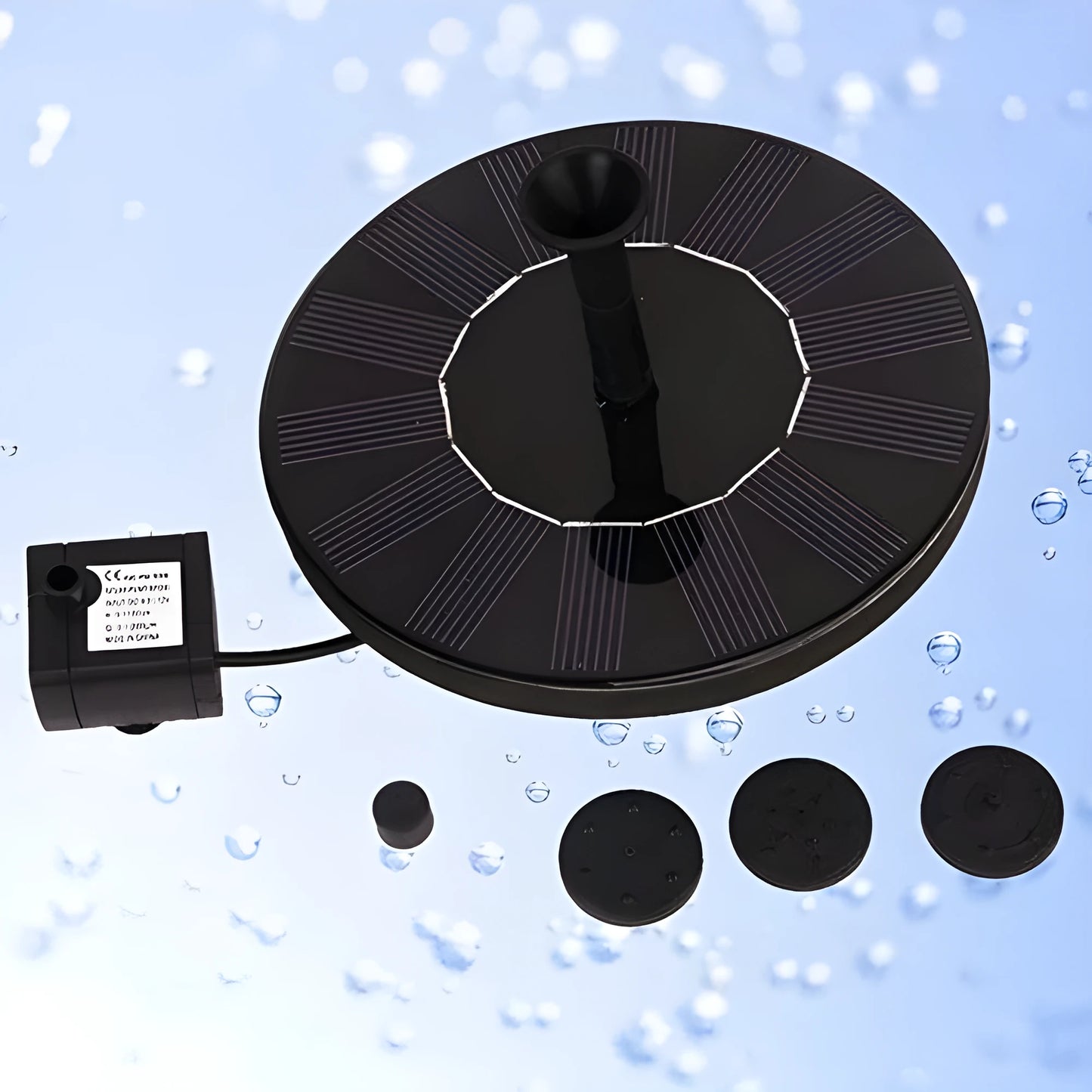16cm circular solar fountain pump for garden water features