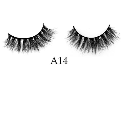 Handmade 3D mink false eyelashes showing 12mm length and 0.07mm diameter fibres for natural volume