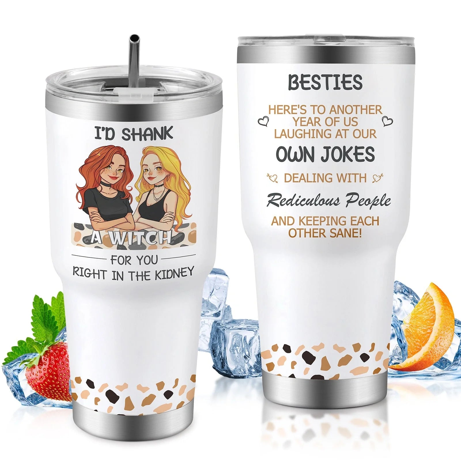 30oz insulated travel mug for car, keeps drinks hot or cold, spill-proof lid