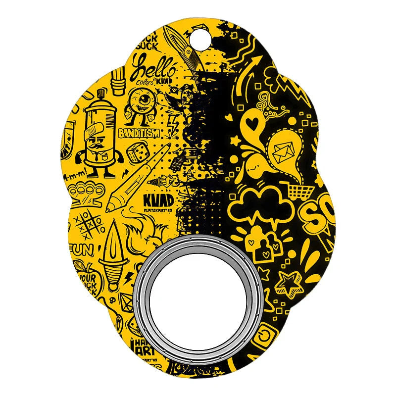 Stylish Fidget Spinner Keychain with Vibrant Designs for Stress and Anxiety Relief