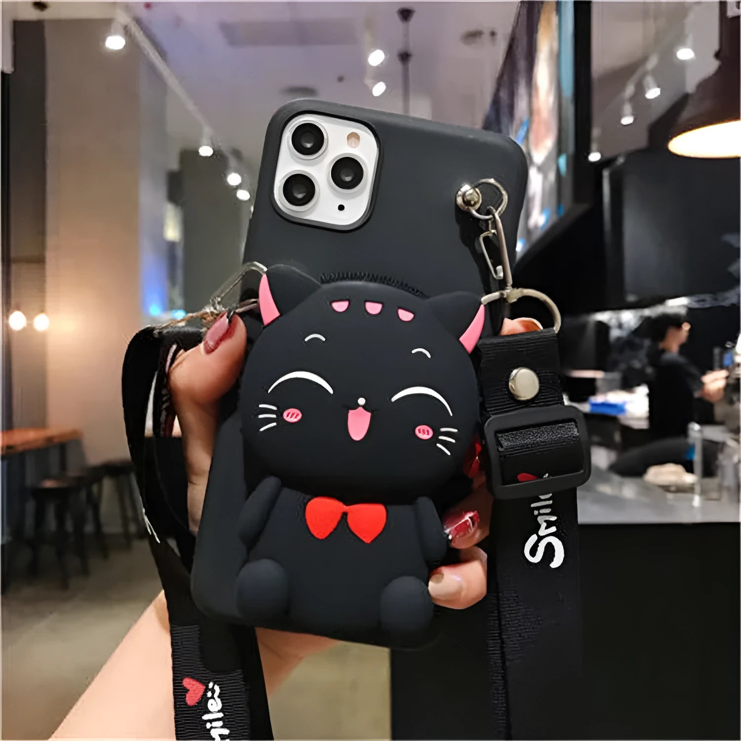 Cartoon camouflage silicone wallet case for Huawei smartphone with card slots