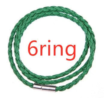 A personalized leather bracelet with engraved beads, a thoughtful gift for men