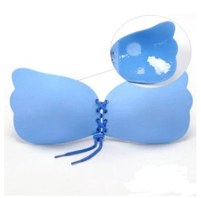Self-adhesive silicone strapless push-up bra in various colors