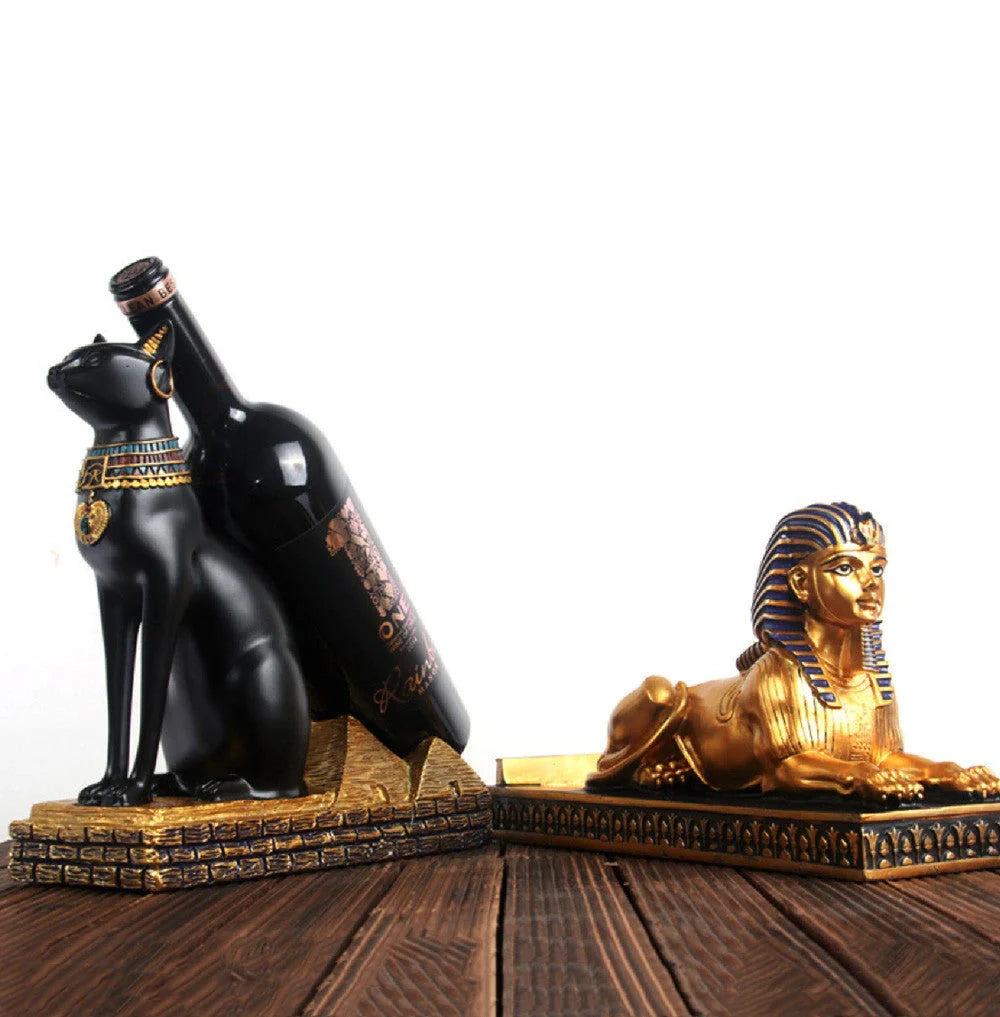 Animal-themed resin wine rack for desktop decoration