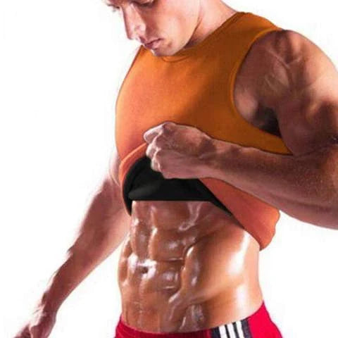 Men's neoprene sauna vest with logo for body shaping and slimming