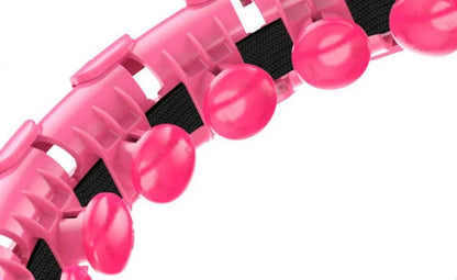 Adjustable waist slimming hoop with detachable knots for effective weight loss