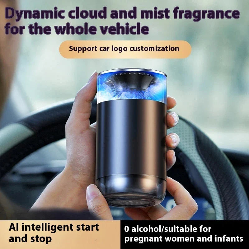Stylish car air freshener diffuser with various fragrance options for a soothing driving experience